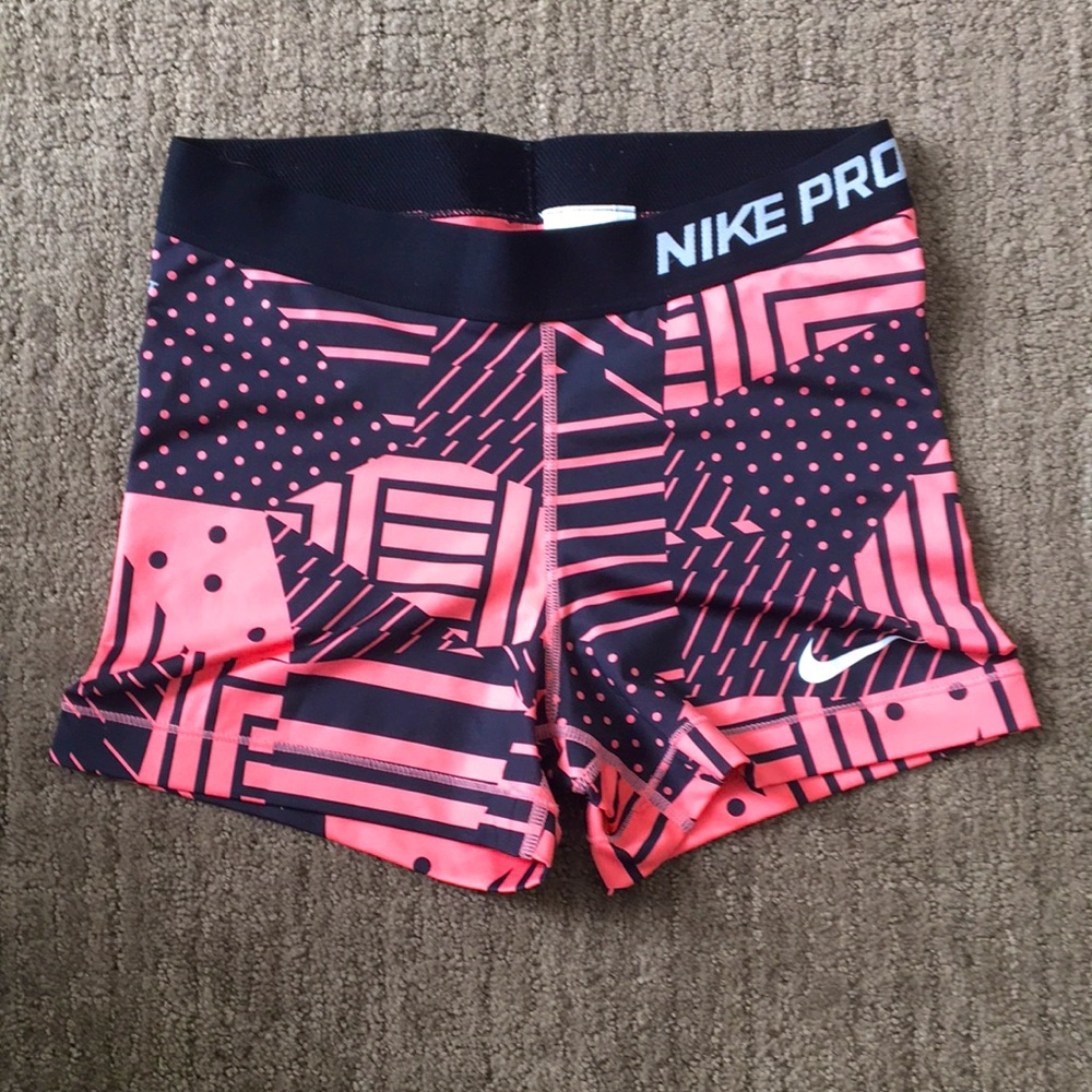 Pink and black Nike pro spandex